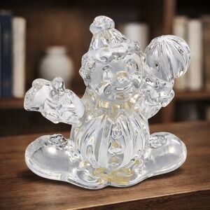 Vintage Princess House Glass Rocking Clown Germany 24% Lead Crystal Original Box